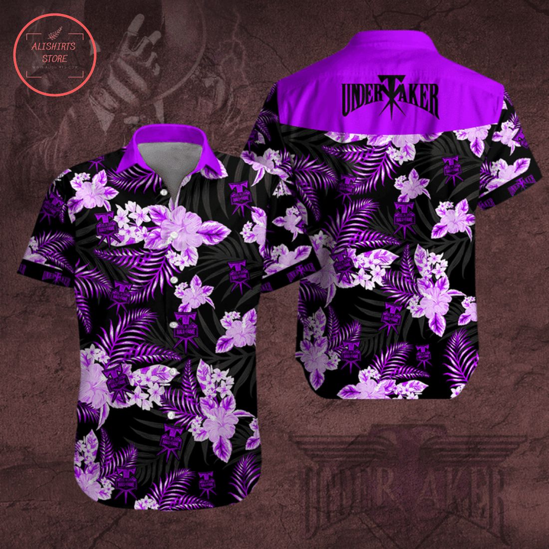 The Undertaker Floral Hawaiian Shirt and Shorts