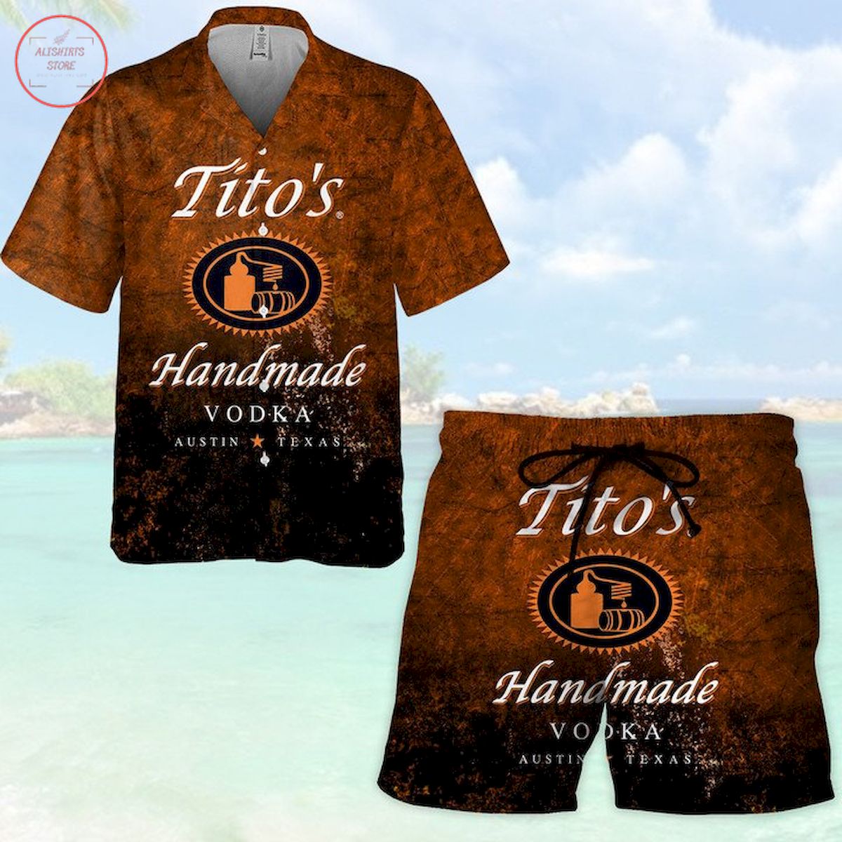 Tito's Handmade Vodka Hawaiian Shirt and Shorts