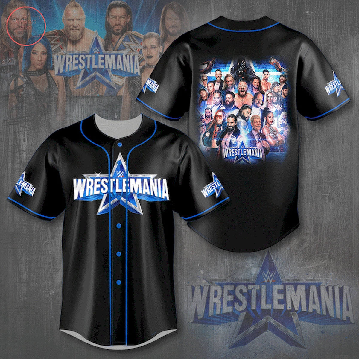 WWE WrestleMania Baseball Jersey
