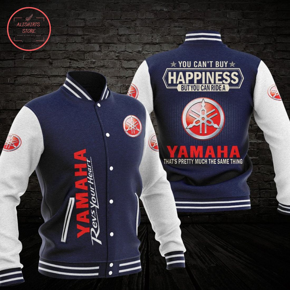 Yamaha Revs Your Heart Happiness Baseball Jacket