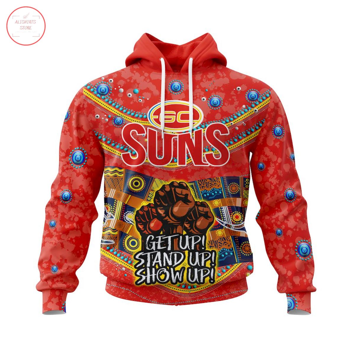 AFL Gold Coast Suns Customized All Over Printed Shirts