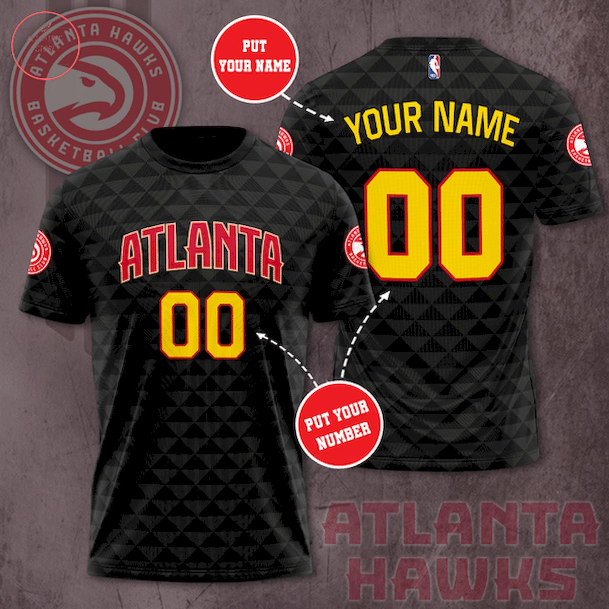Atlanta Hawks NBA Customized 3d Shirt