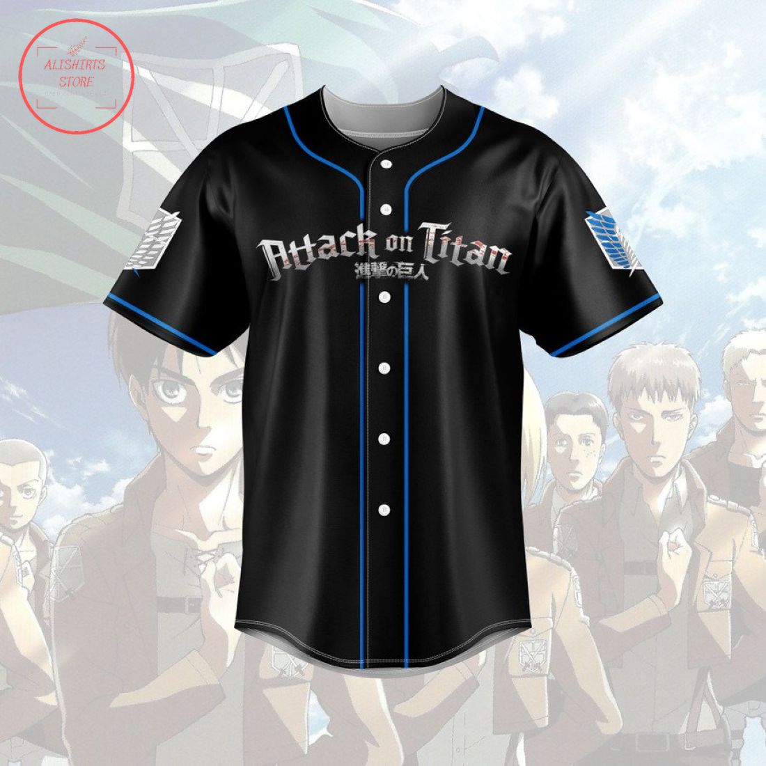 Attack On Titan Baseball Jersey