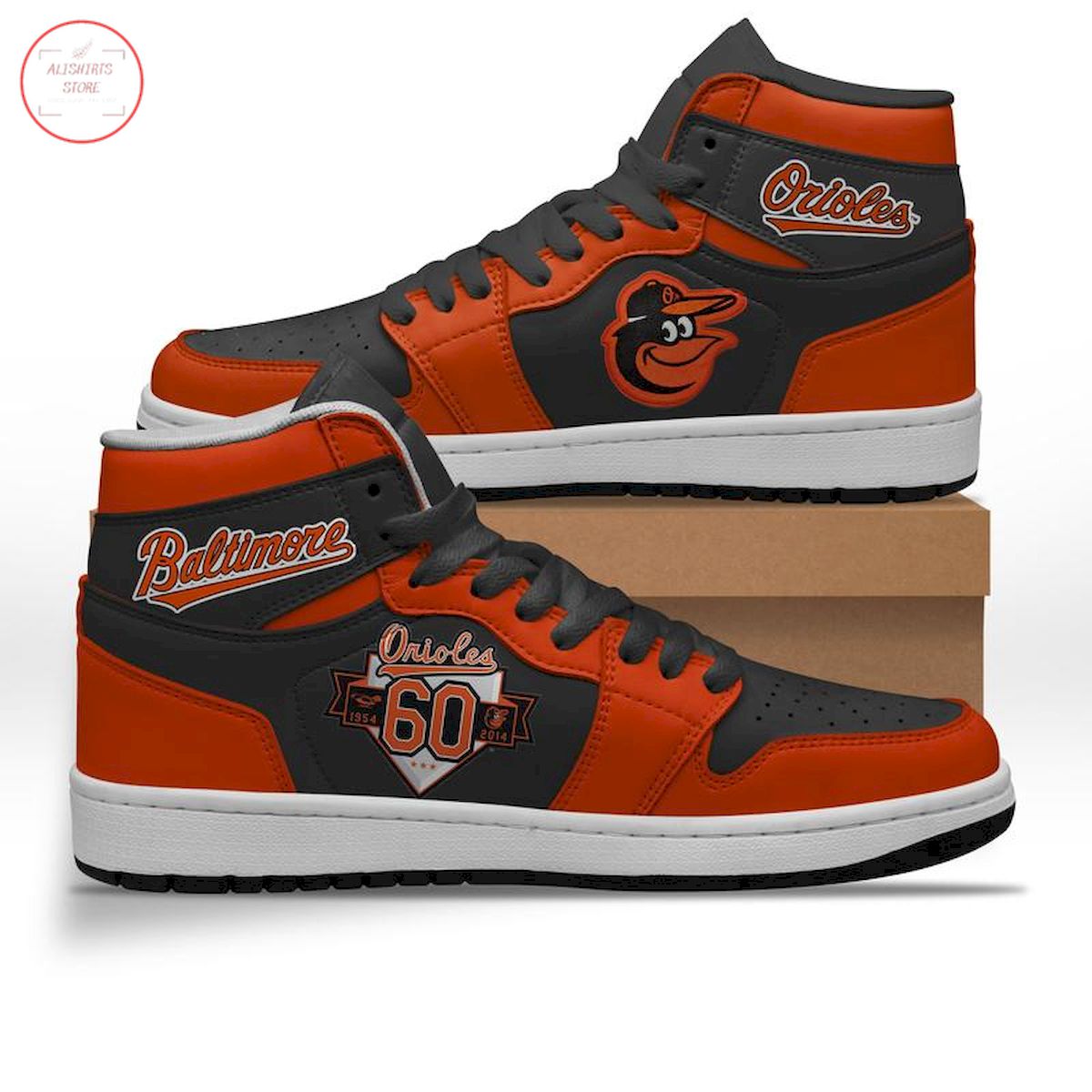 Baltimore Orioles High Air Jordan 1 Sneakers