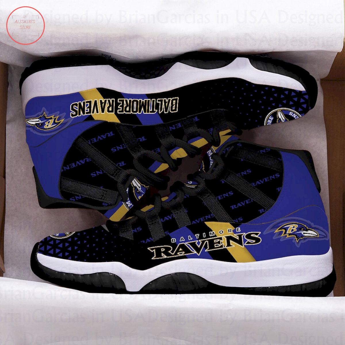 Baltimore Ravens Air Jordan 11 Sneakers