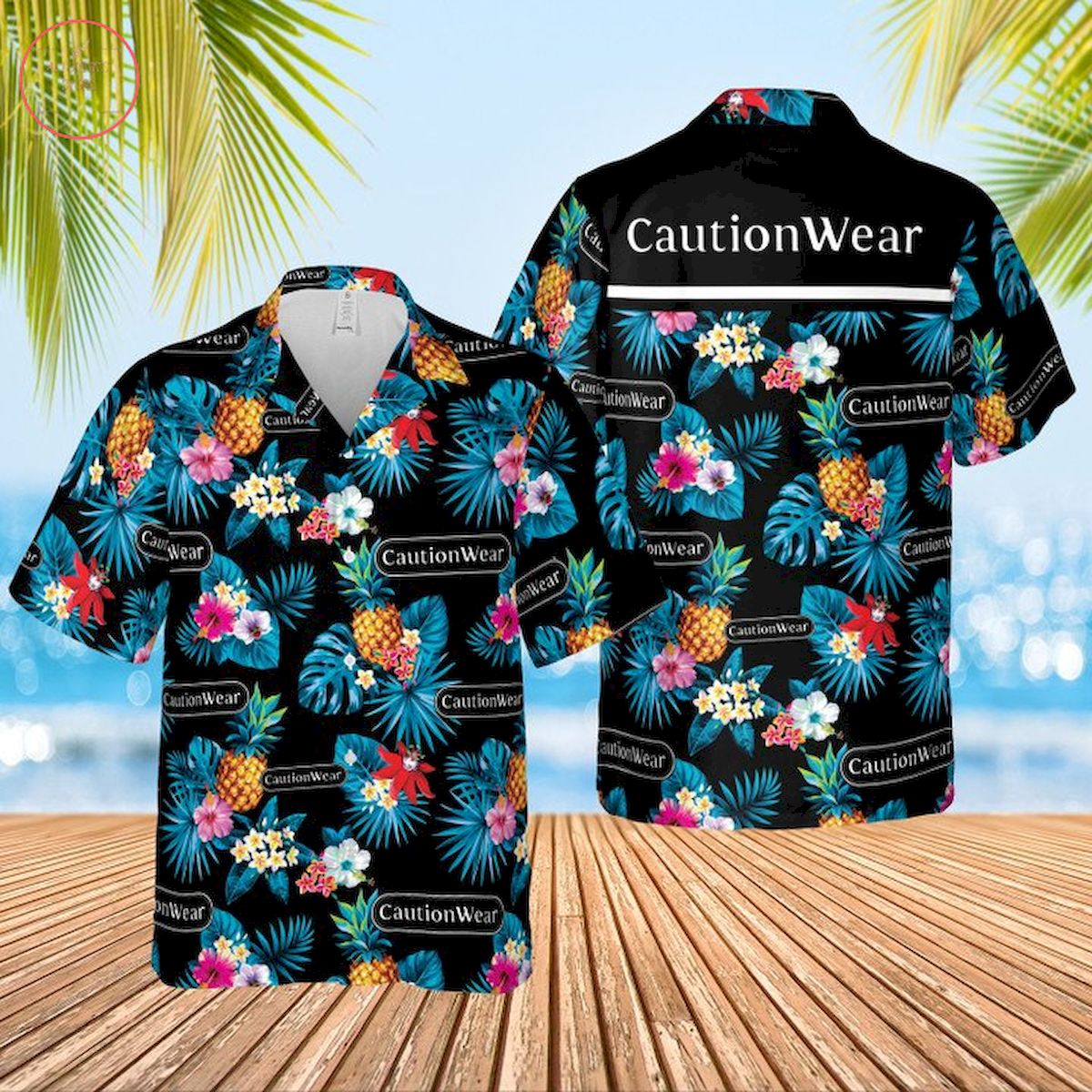 Caution Wear Condoms Hawaiian Shirt and Shorts
