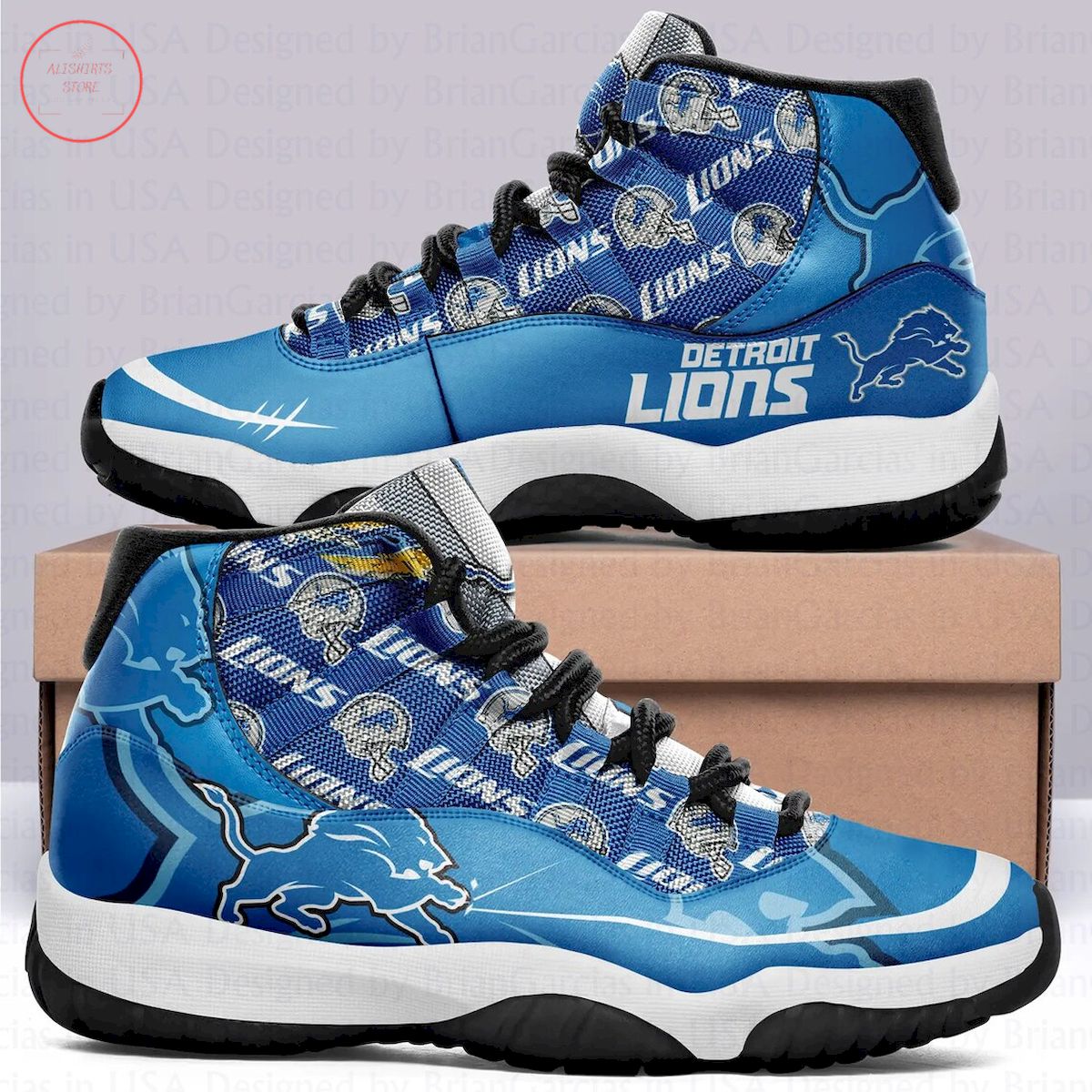 Detroit Lions Air Jordan 11 Sneakers