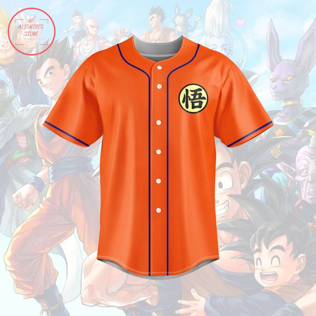 Dragon Ball Fighting Baseball Jersey