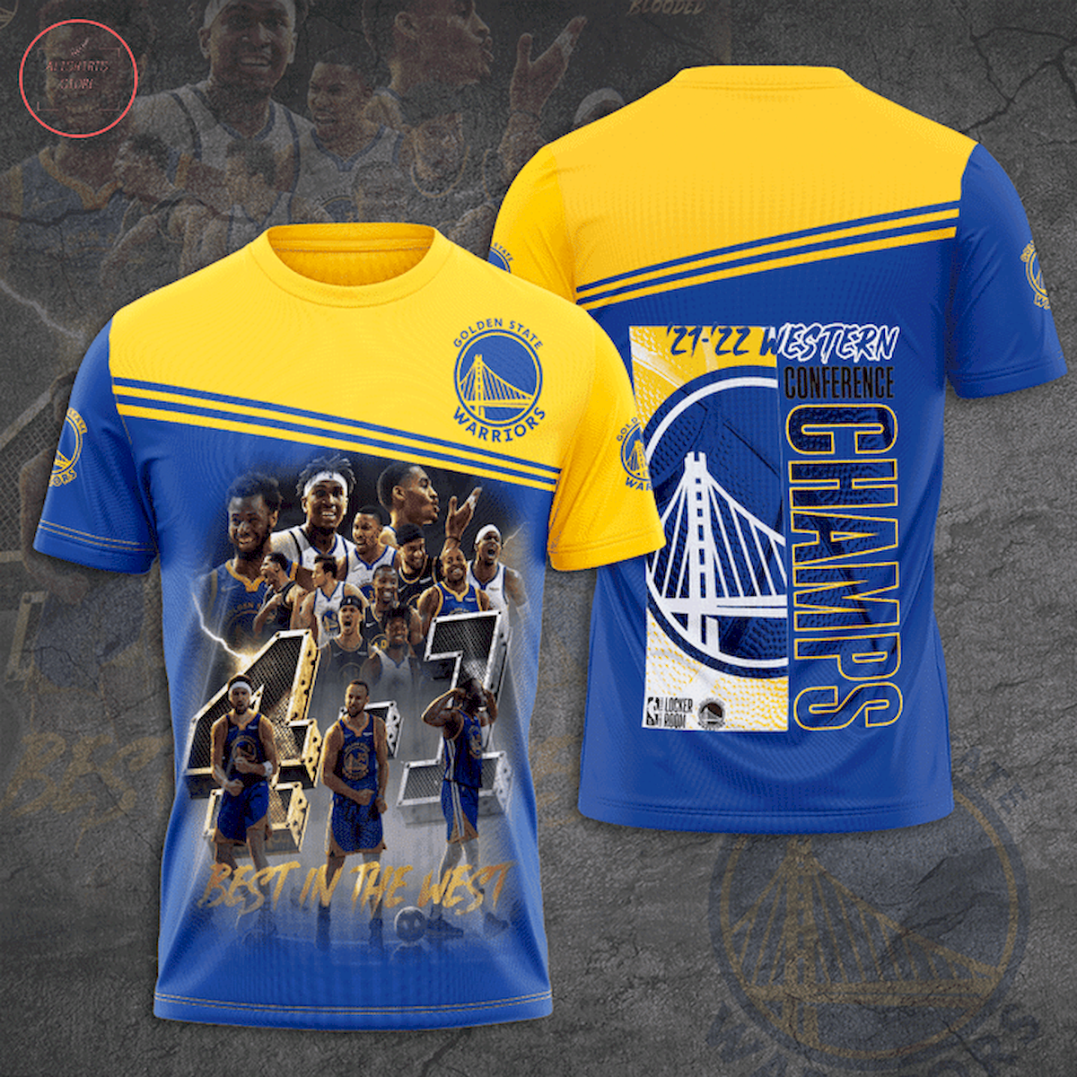 Golden State Warriors 21 22 Western Conference Champions T-Shirt 3d