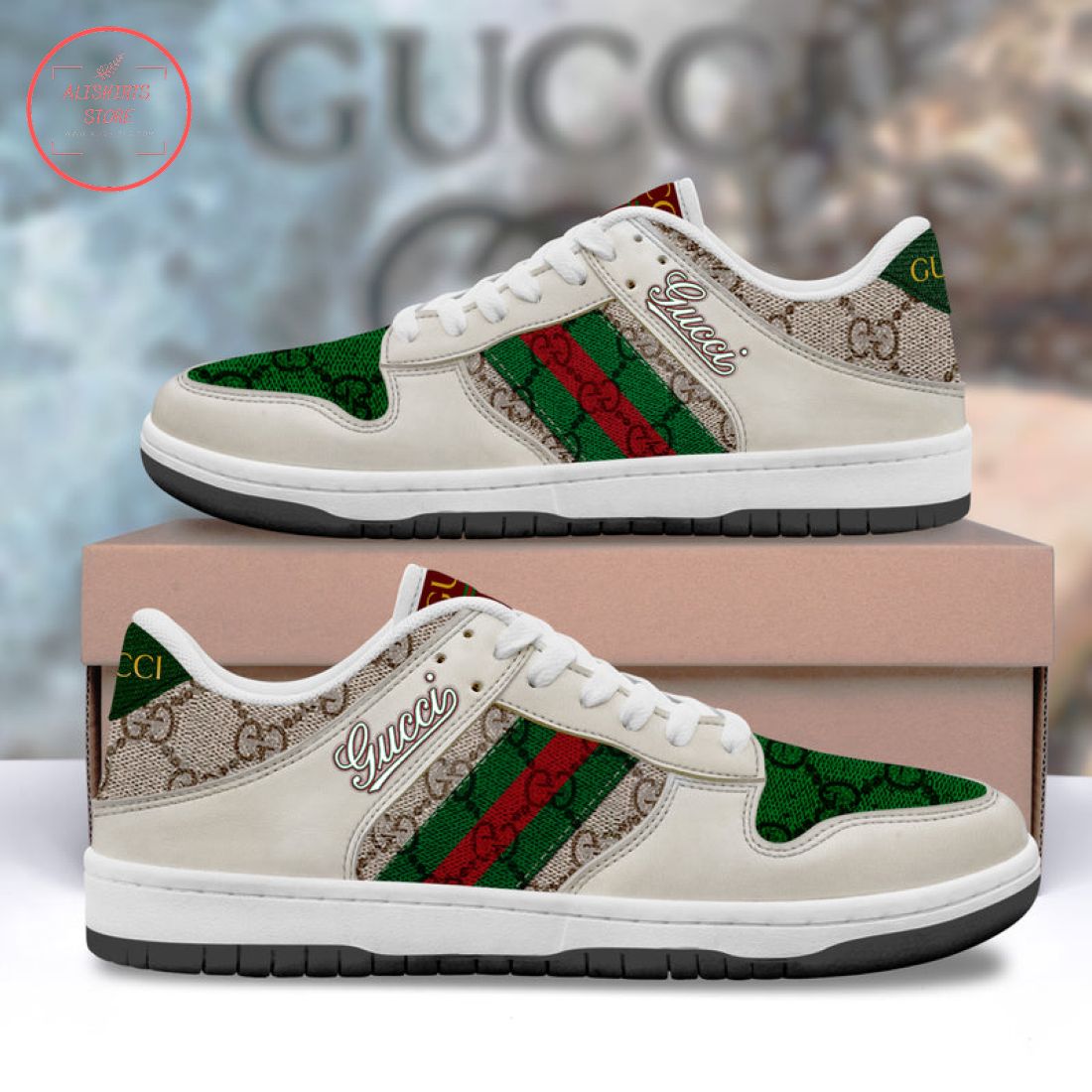 Gucci Luxury Low Air Jordan 1 Sneakers
