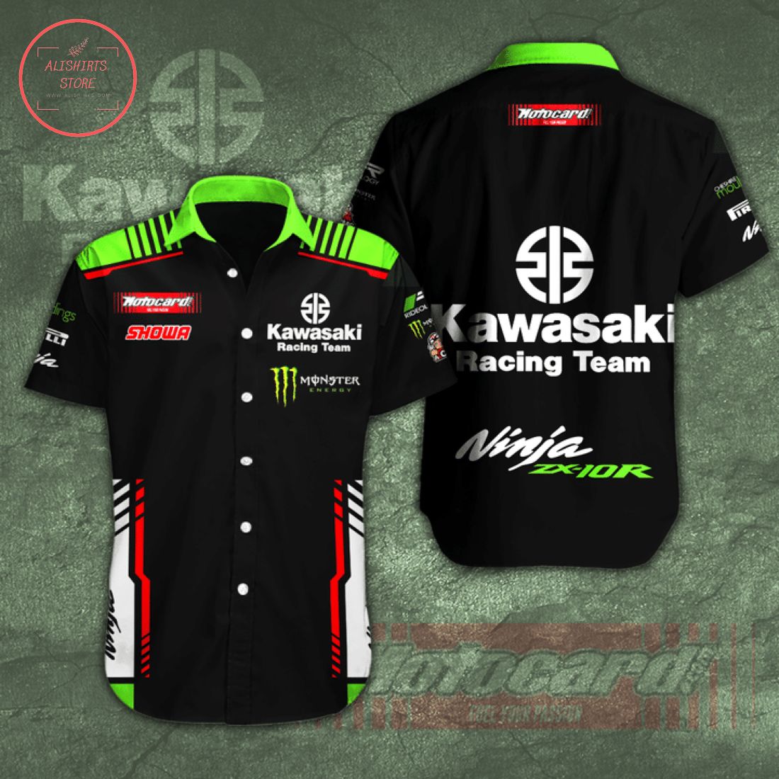 Kawasaki Ninja ZX-10R Racing Team Hawaiian Shirt