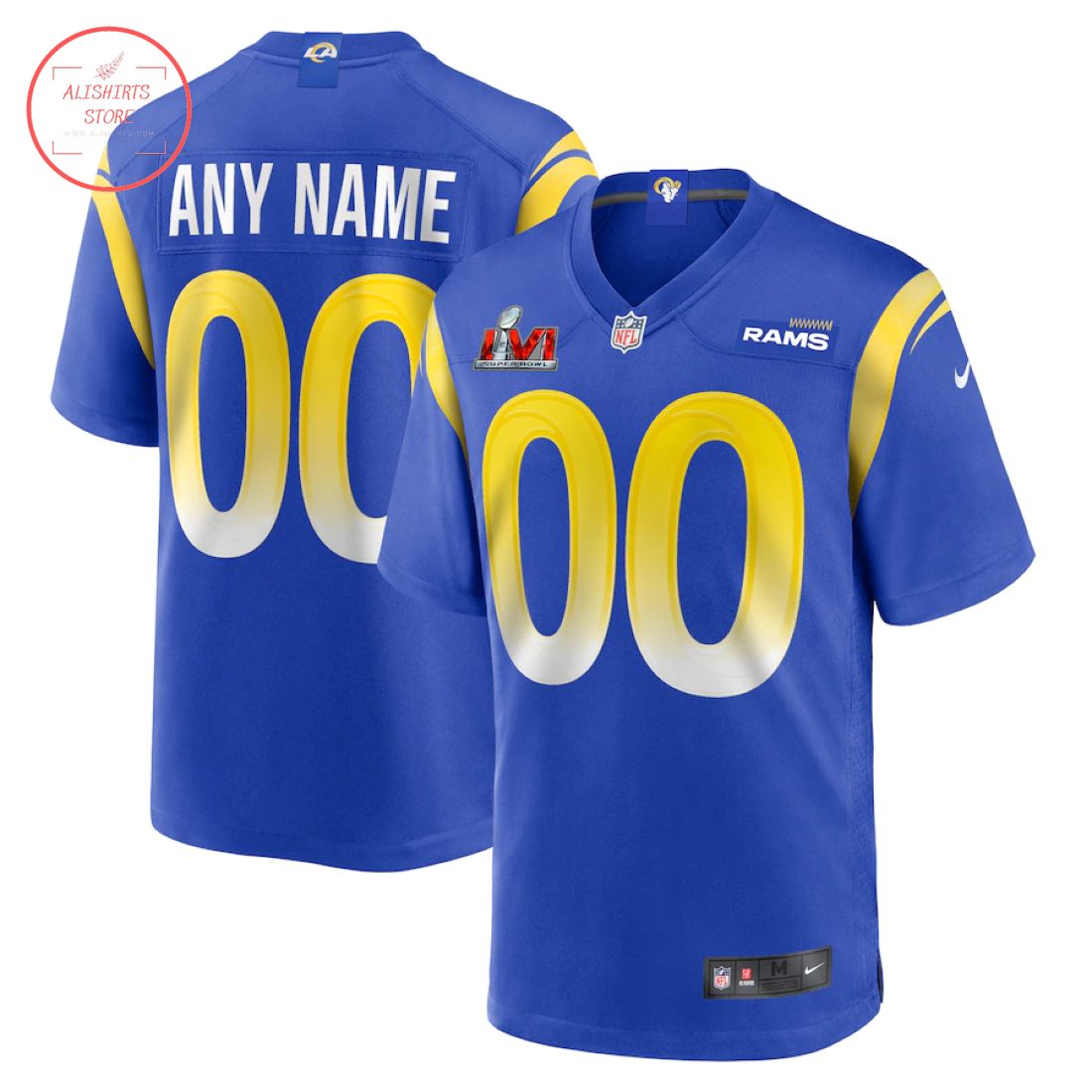 Los Angeles Rams Nike Royal Super Bowl LVI Game Custom Jersey