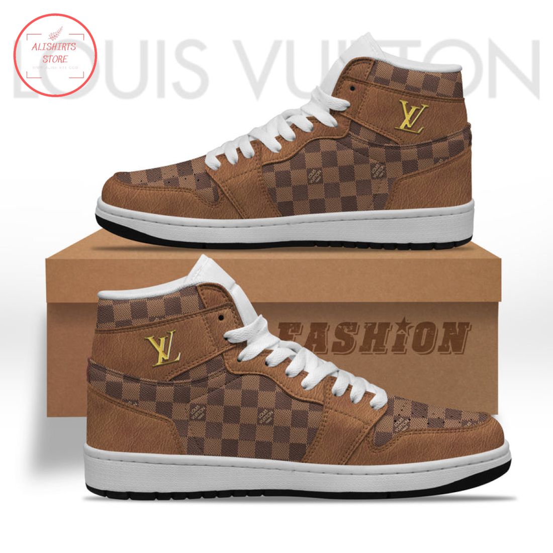 Louis Vuitton LV High Air Jordan 1 Sneaker Shoes