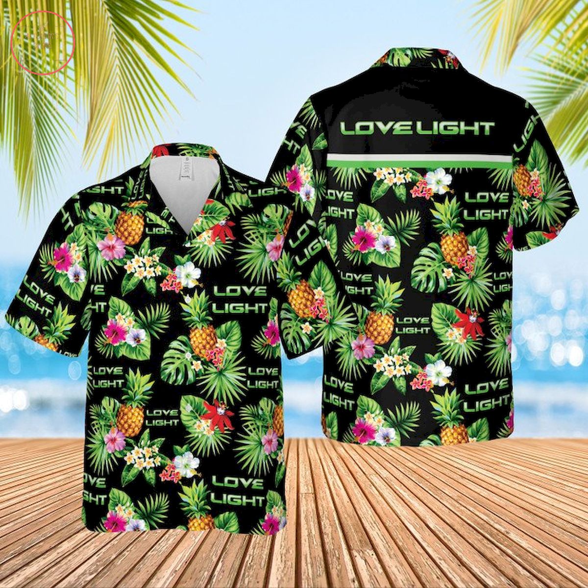 Love Light Condoms Hawaiian Shirt and Shorts