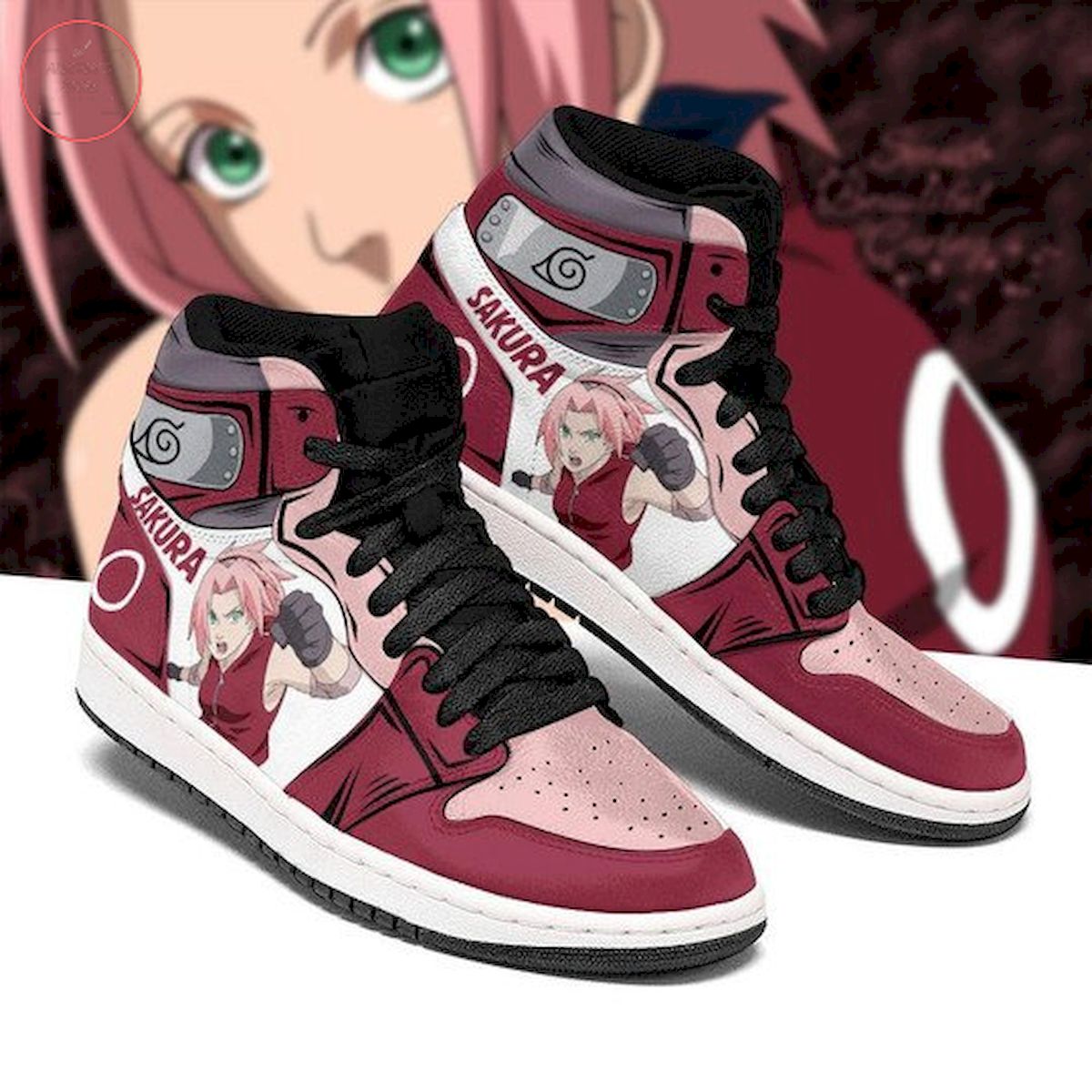 Naruto Sakura Haruno Symbol High Air Jordan 1 Sneakers