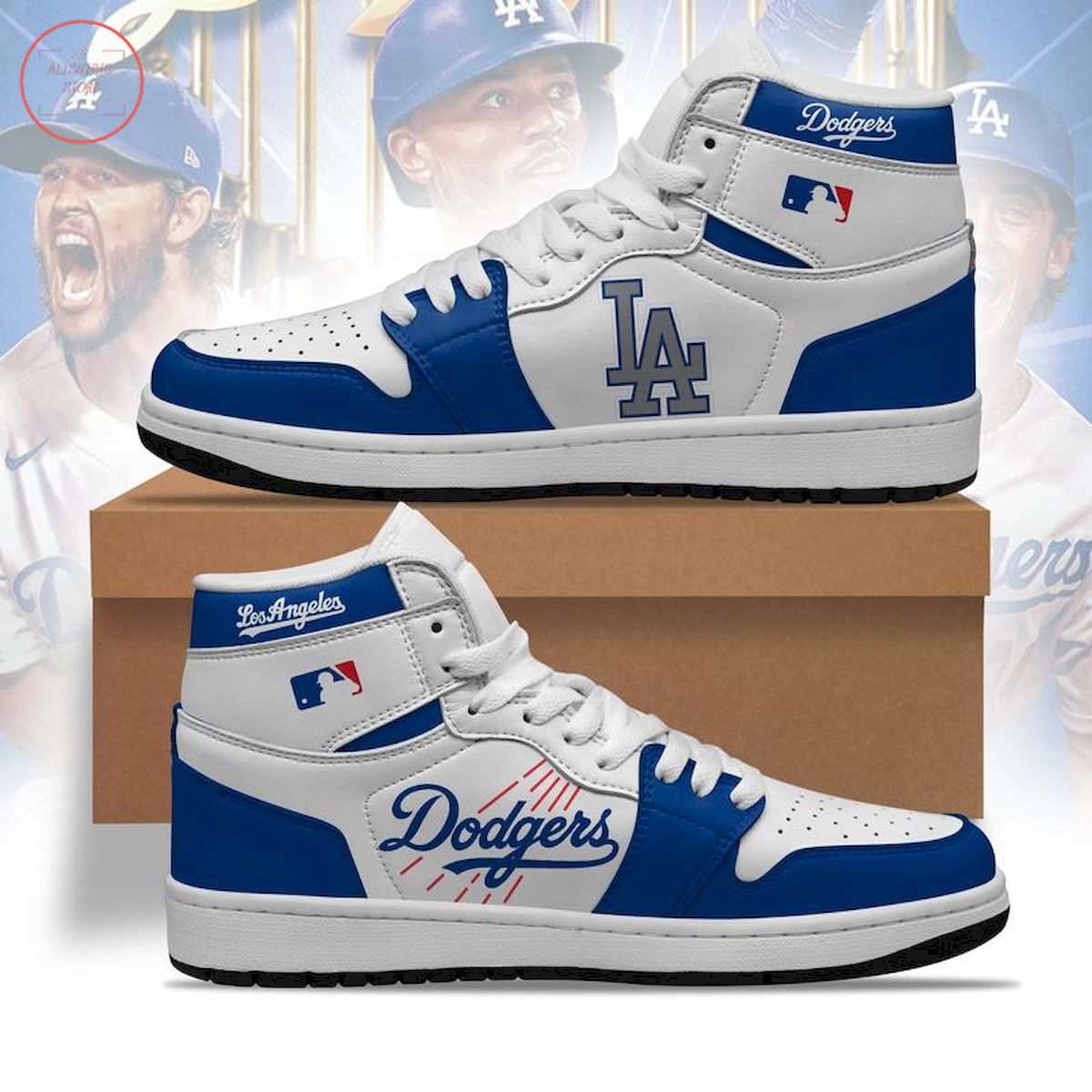 MLB Los Angeles Dodgers High Air Jordan 1 Sneakers
