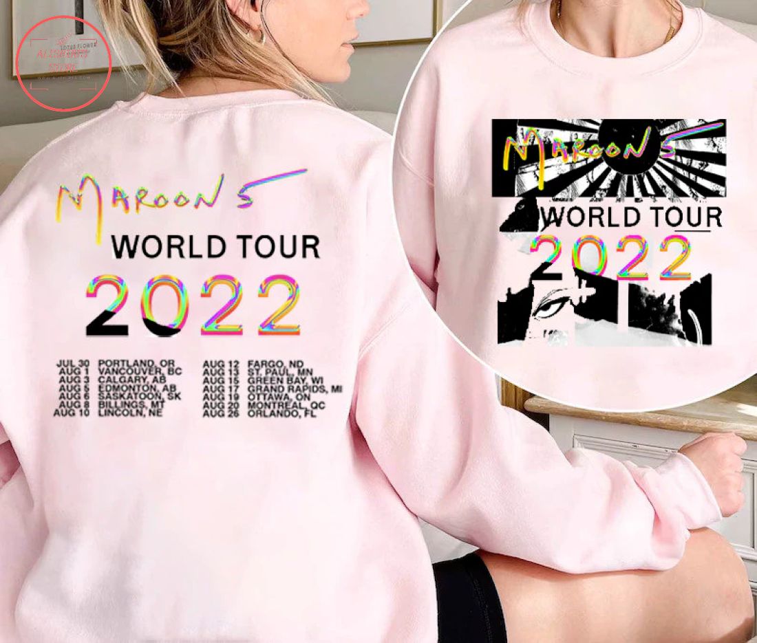 Maroon 5 World Tour 2022 US Music Concert Sweatshirt