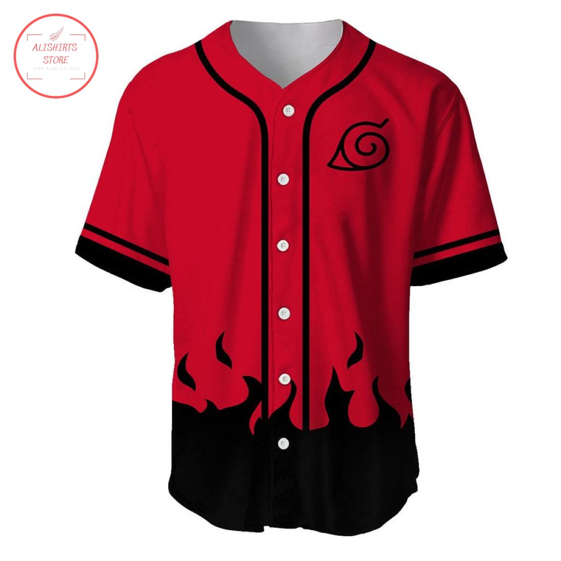 Naruto Akatsuki Red Baseball Jersey