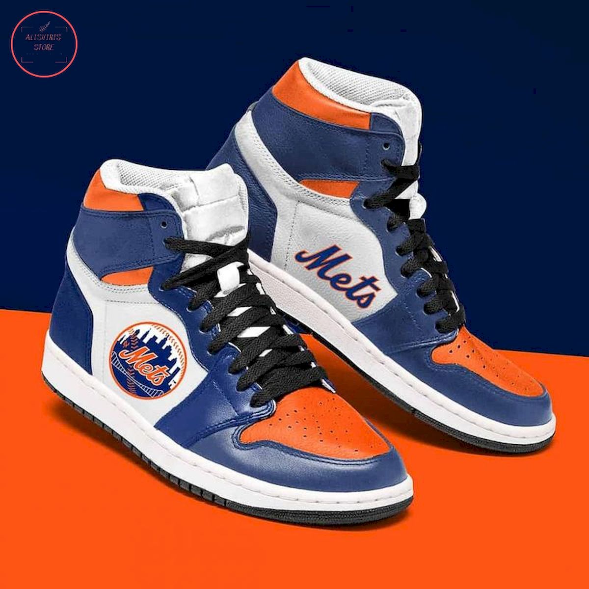 New York Mets MLB High Air Jordan 1 Sneakers