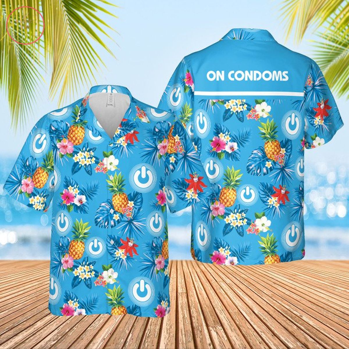 ON Condoms Hawaiian Shirt and Shorts