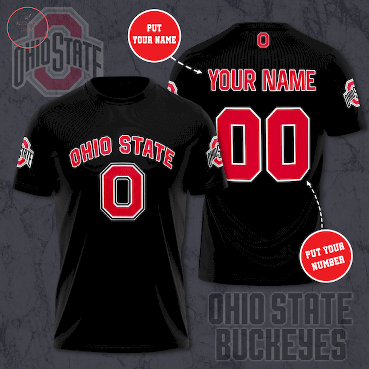 Ohio State Buckeyes NCAA Personalized T-Shirt 3d