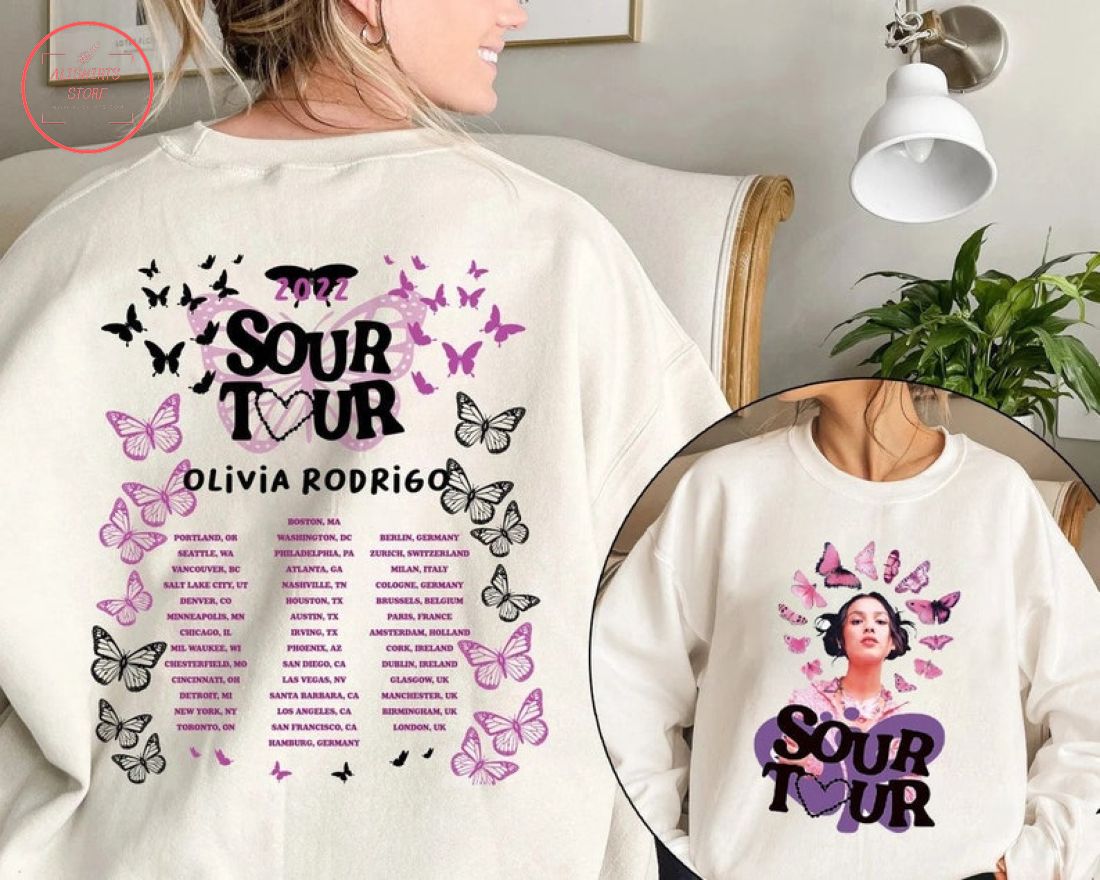 Olivia Rodrigo Sour Tour 2022 Music Concert T-Shirt