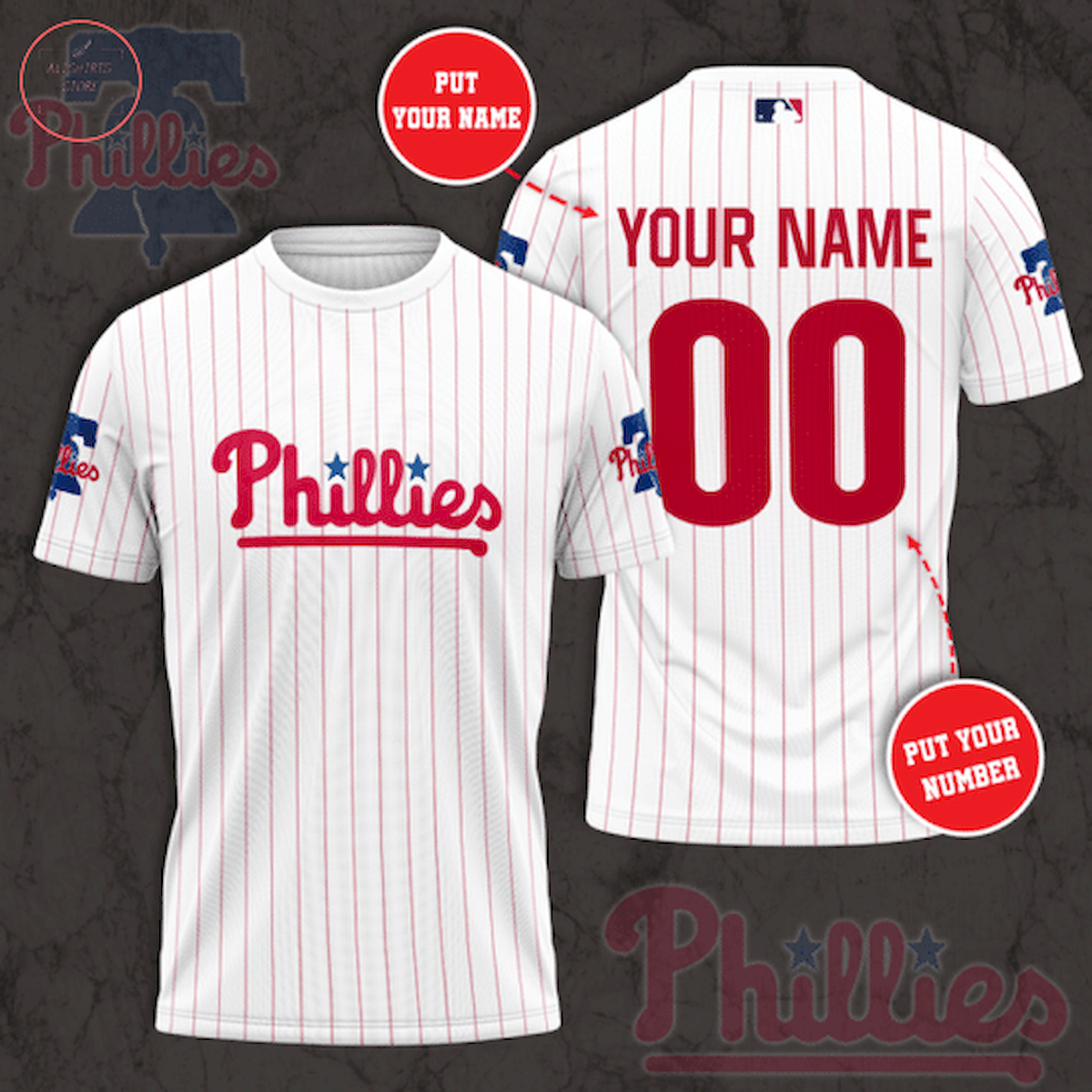 Philadelphia Phillies MLB Personalized T-Shirt 3d
