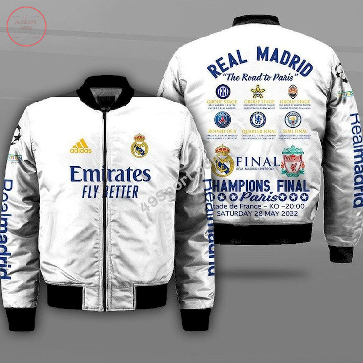 Real Madrid Champions Final Paris Bomber Jacket