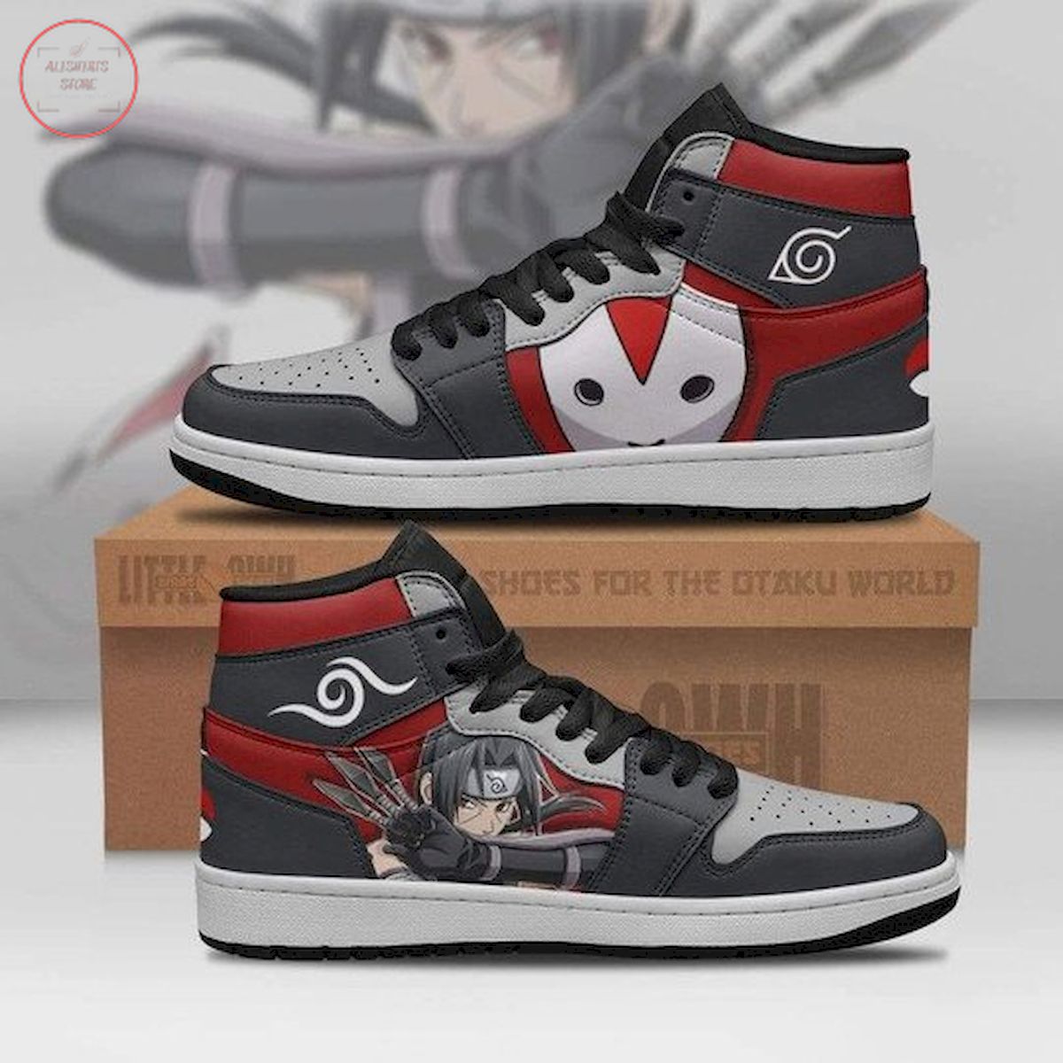 Naruto Itachi Anbu High Air Jordan 1 Sneakers