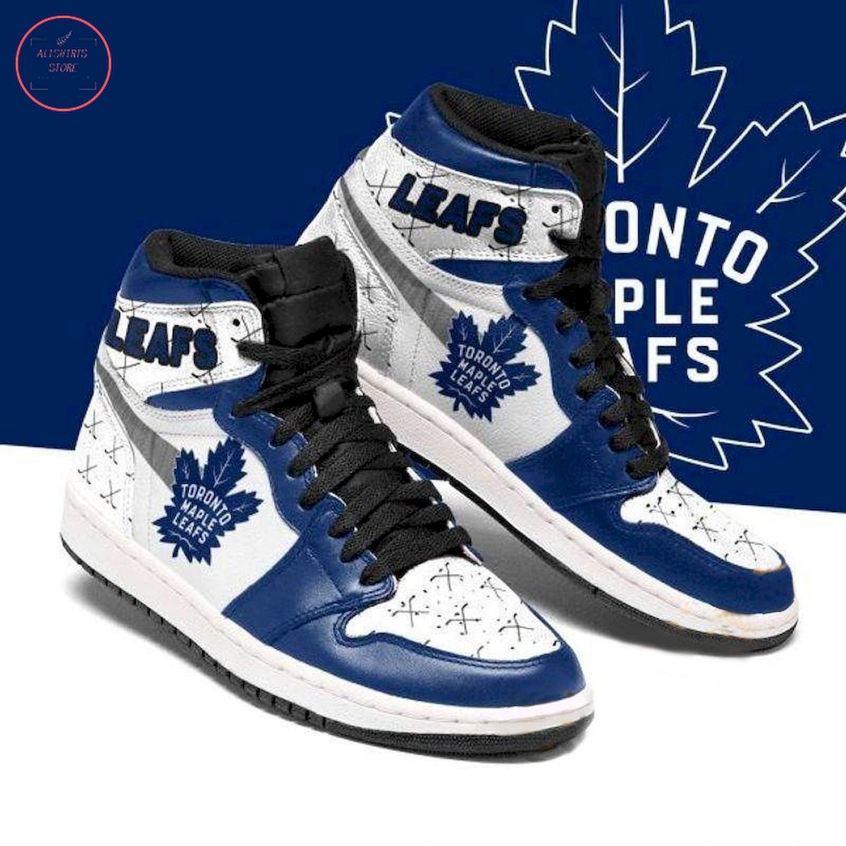 Toronto Maple Leafs Ice Hockey High Air Jordan 1 Sneakers