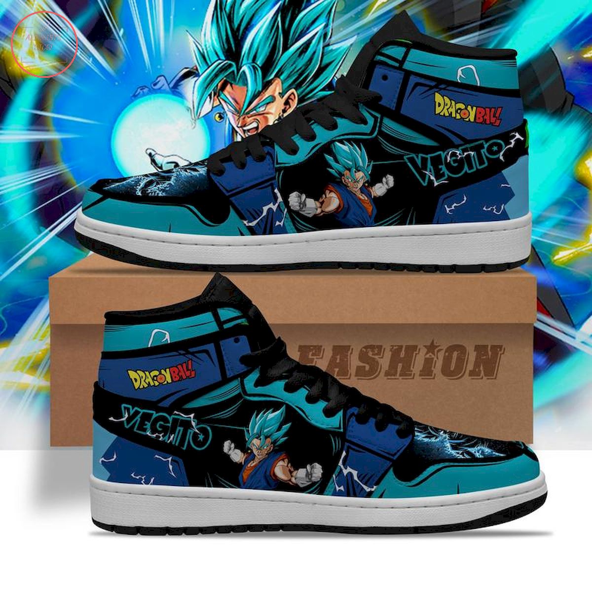 Vegito Blue Dragon Ball Z Anime High Air Jordan 1 Sneakers