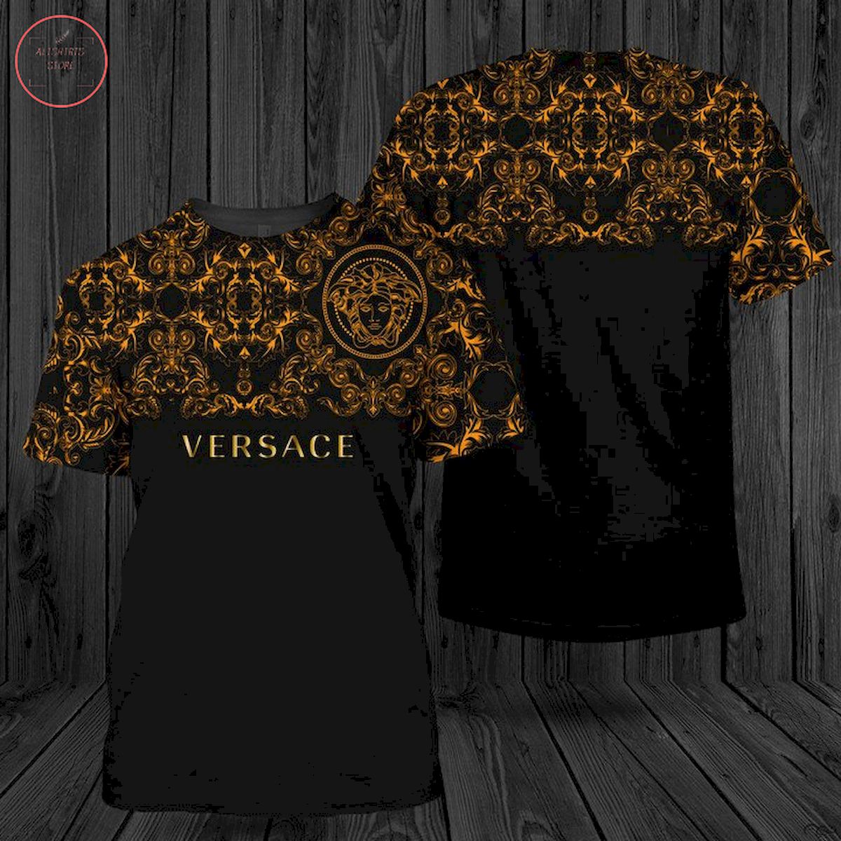 Versace Logo Luxury Brand All Over Printed Shirt