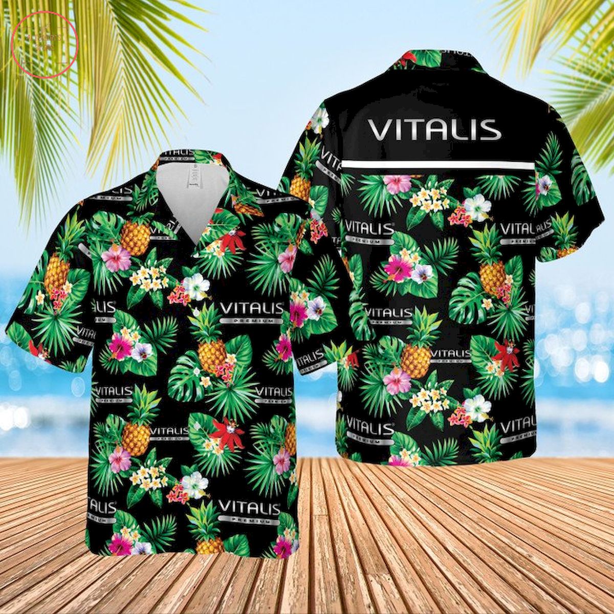 Vitalis Condoms Hawaiian Shirt and Shorts