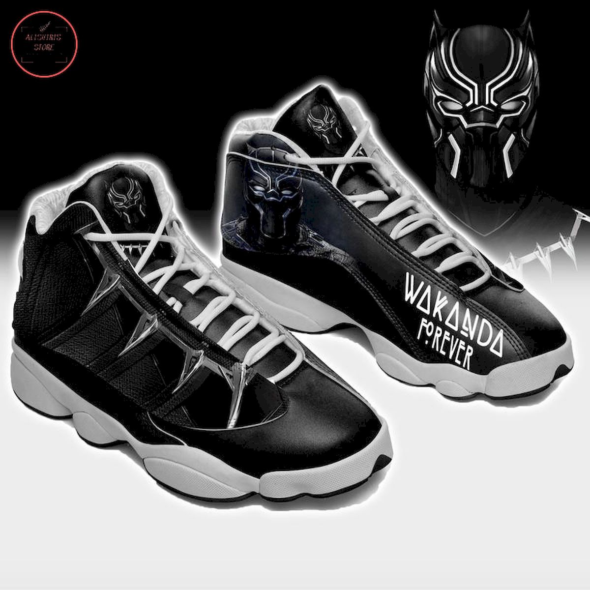 Wakanda Forever Black Panther Air Jordan 13 Sneaker