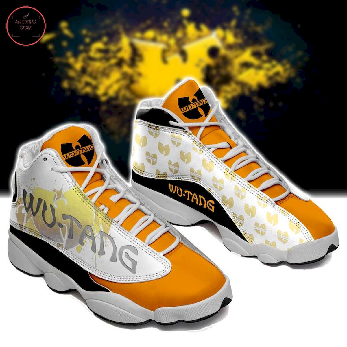 Wutang Clan Yellow Air Jordan 13 Sneaker Shoes