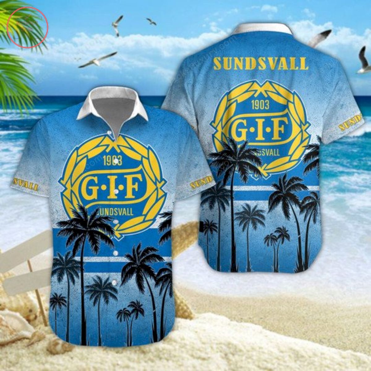 Allsvenskan GIF Sundsvall Beach Hawaiian Shirt and Short