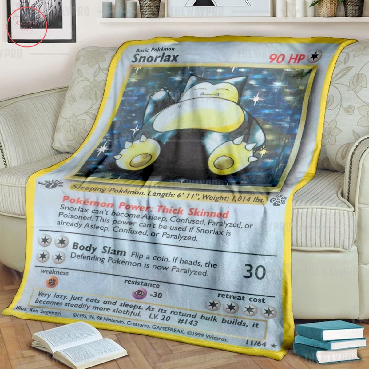Anime Pokemon Snorlax Quilt Blanket