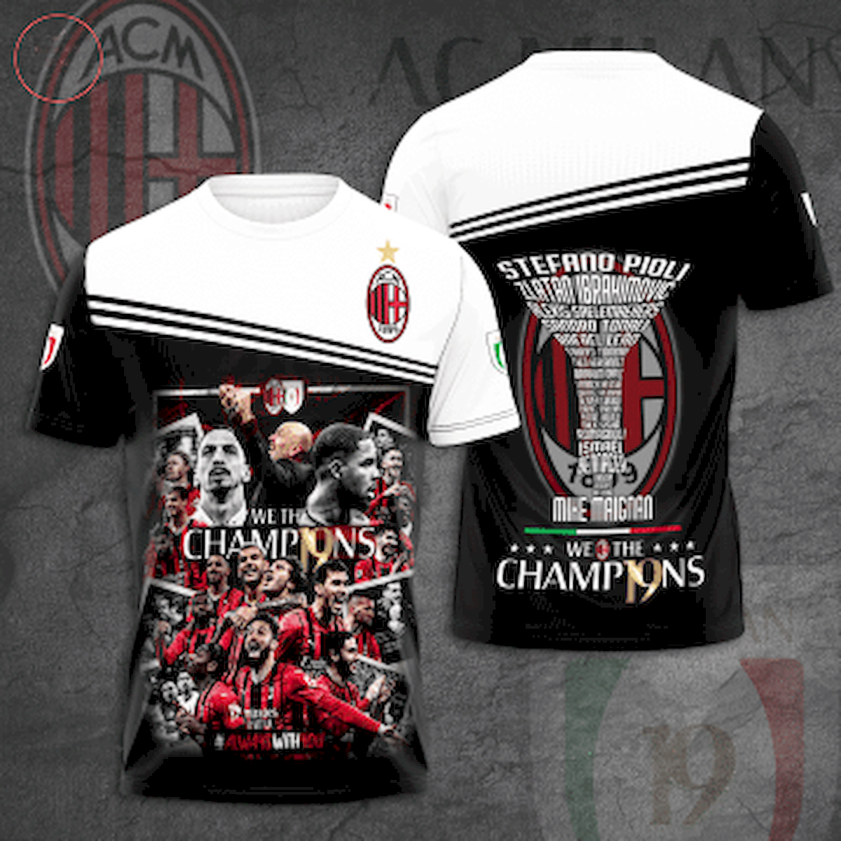 AC Milan Always With You All Over Printed Shirt