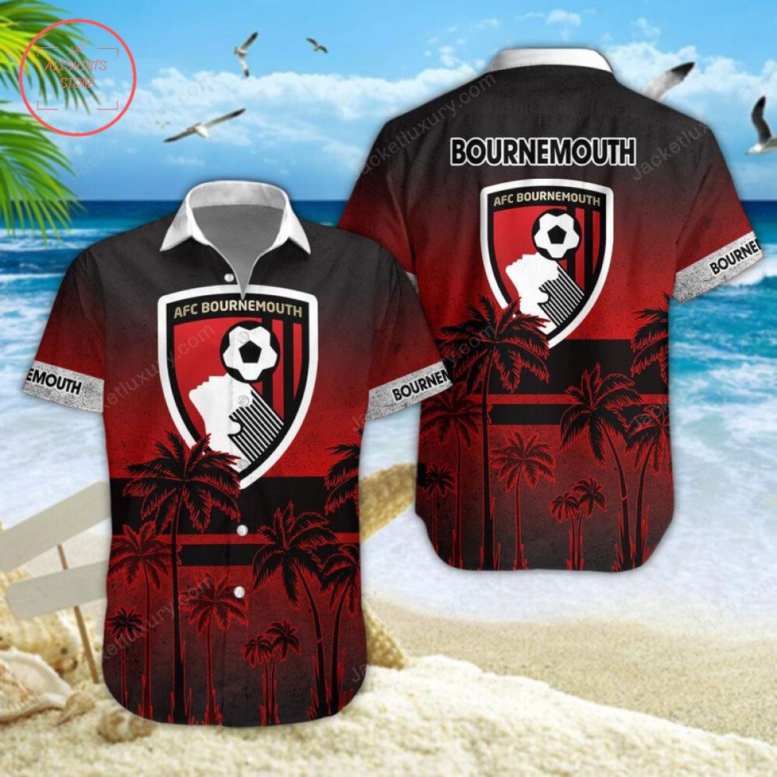 AFC Bournemouth Hawaiian Shirt and Beach Shorts