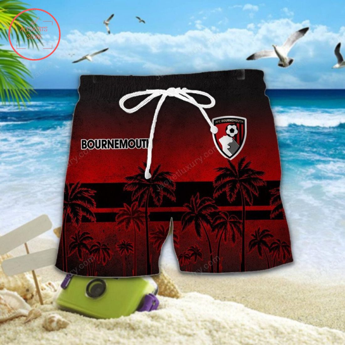 AFC Bournemouth Hawaiian Shirt and Beach Shorts