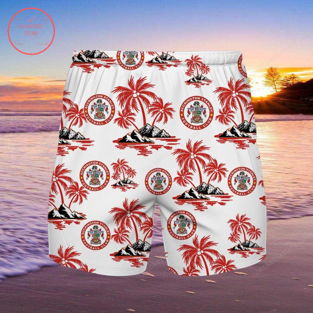 Accrington Stanley FC Hawaiian Shirt and Beach Shorts