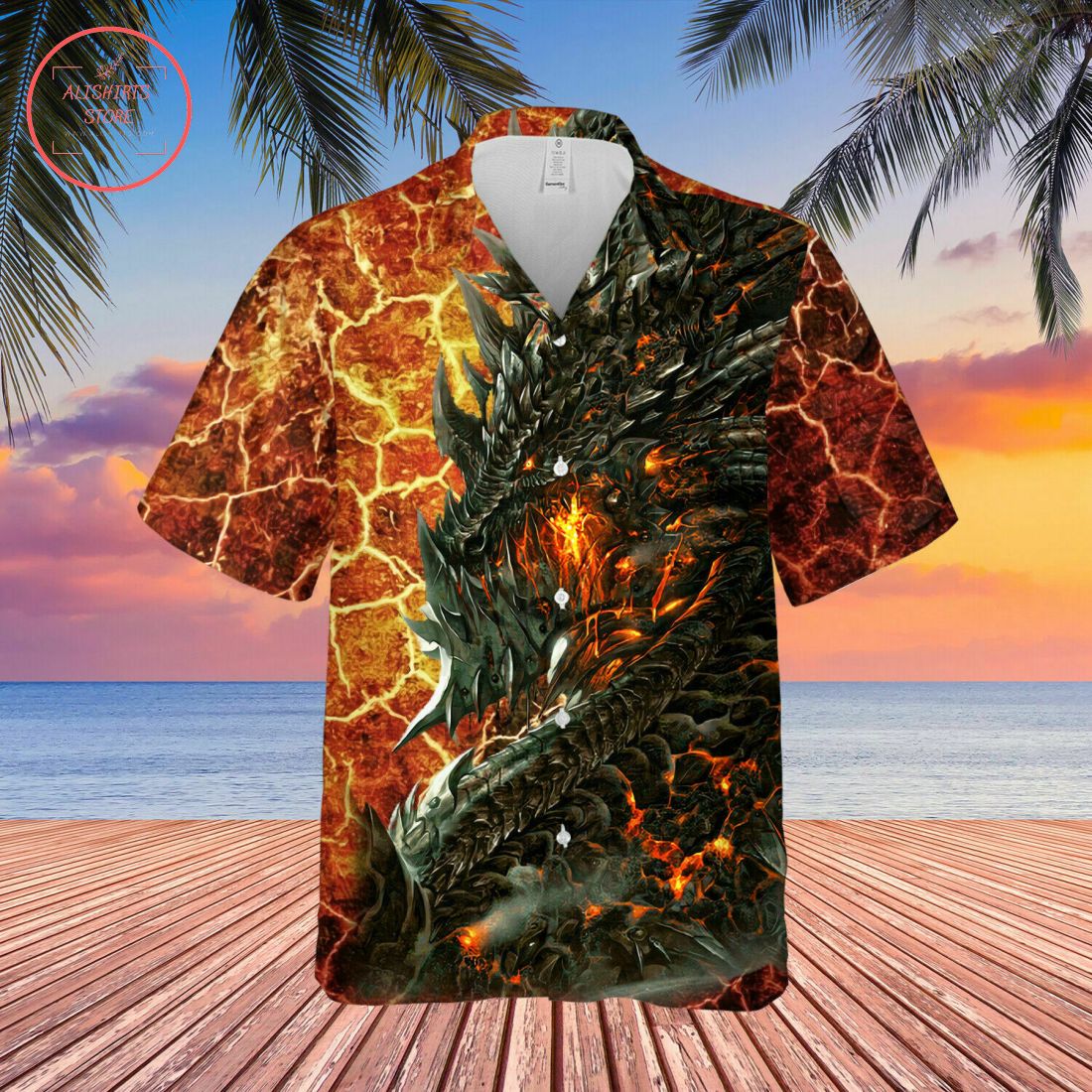 Amazing Dragon Lava Hawaiian Shirt