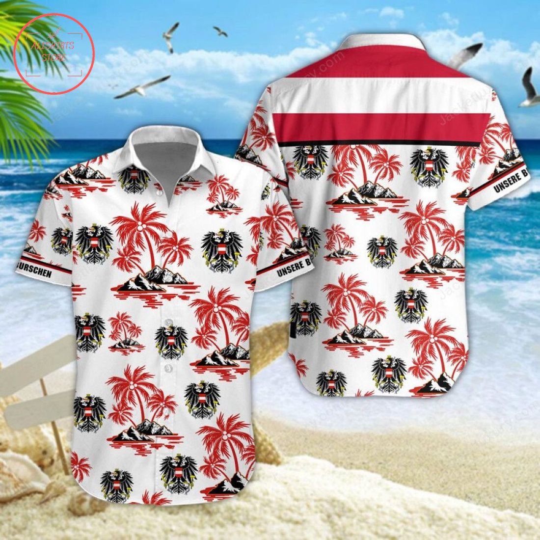 Austria national football team Hawaiian Shirt and Shorts