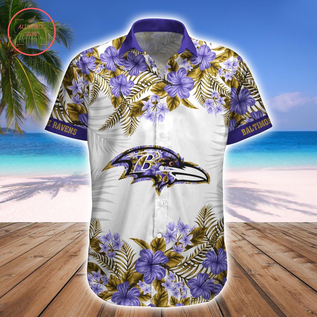 Baltimore Ravens Combo Hawaiian Shirt and Shorts