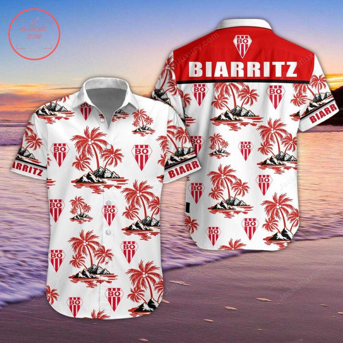 Biarritz Olympique Hawaiian Shirt and Beach Shorts