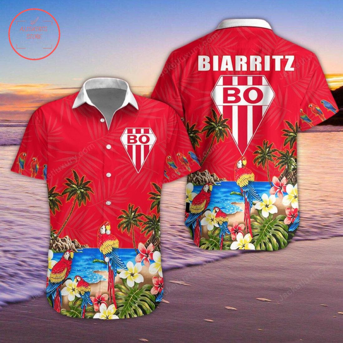 Biarritz Olympique Rugby Hawaiian Shirt and Shorts