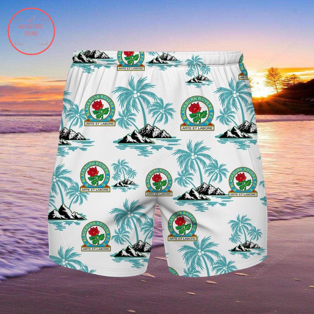 Blackburn Rovers Hawaiian Shirt and Beach Shorts