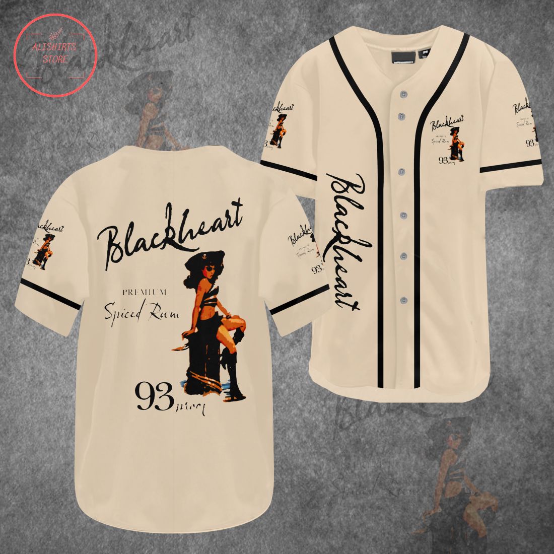 Blackheart Spice Rum Baseball Jersey