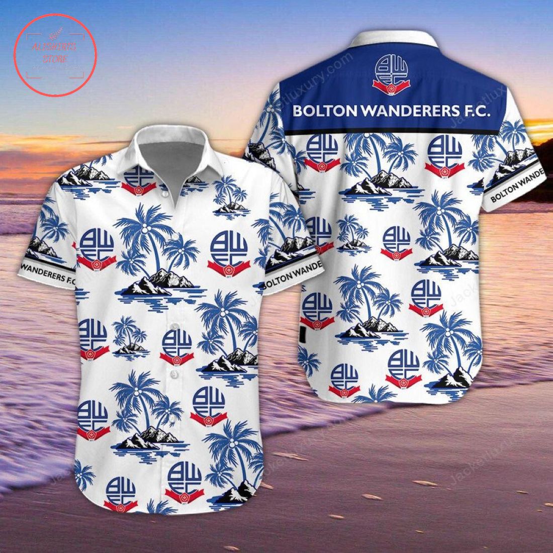 Bolton Wanderers FC Hawaiian Shirt and Beach Shorts