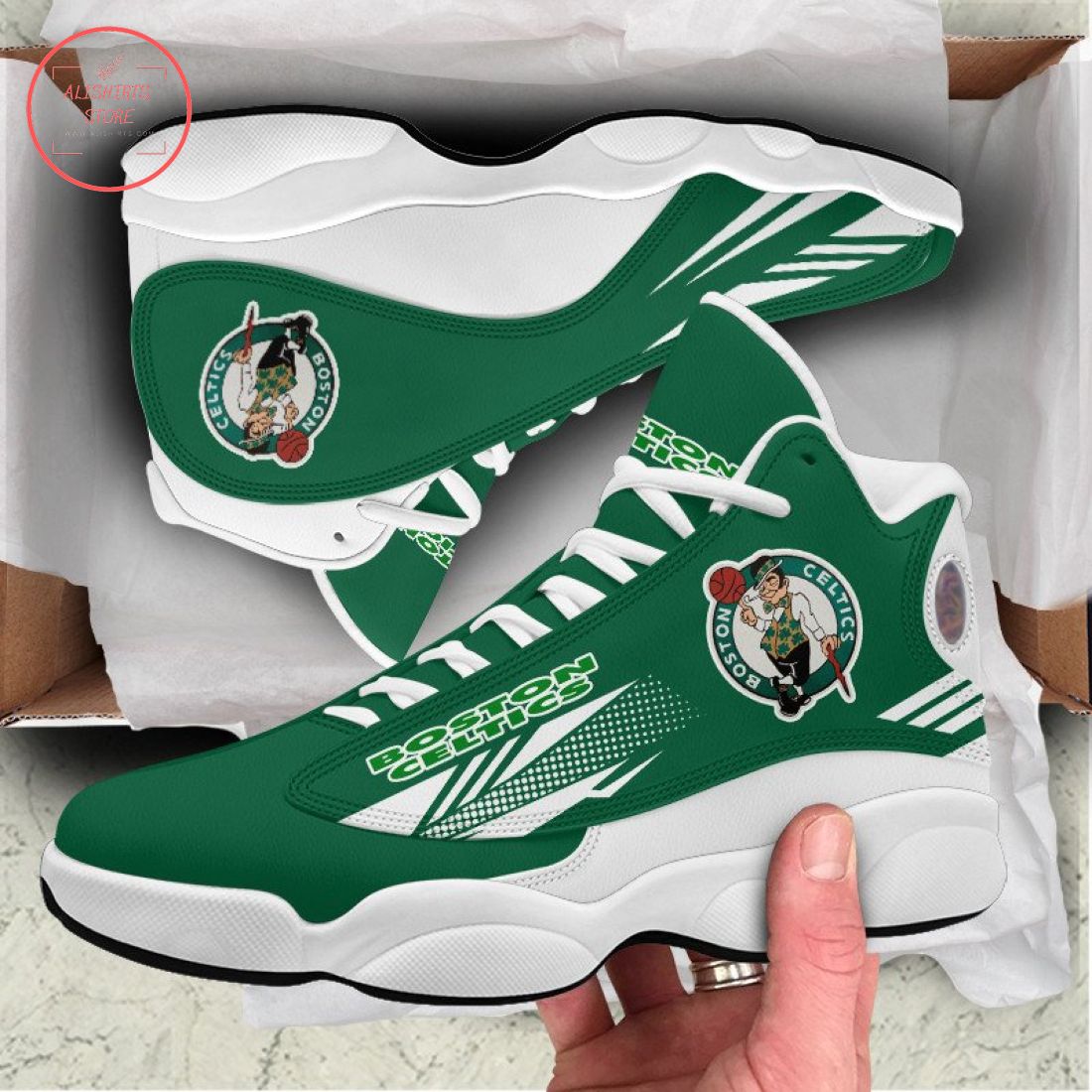 Boston Celtics Air Jordan 13 Sneaker Shoes